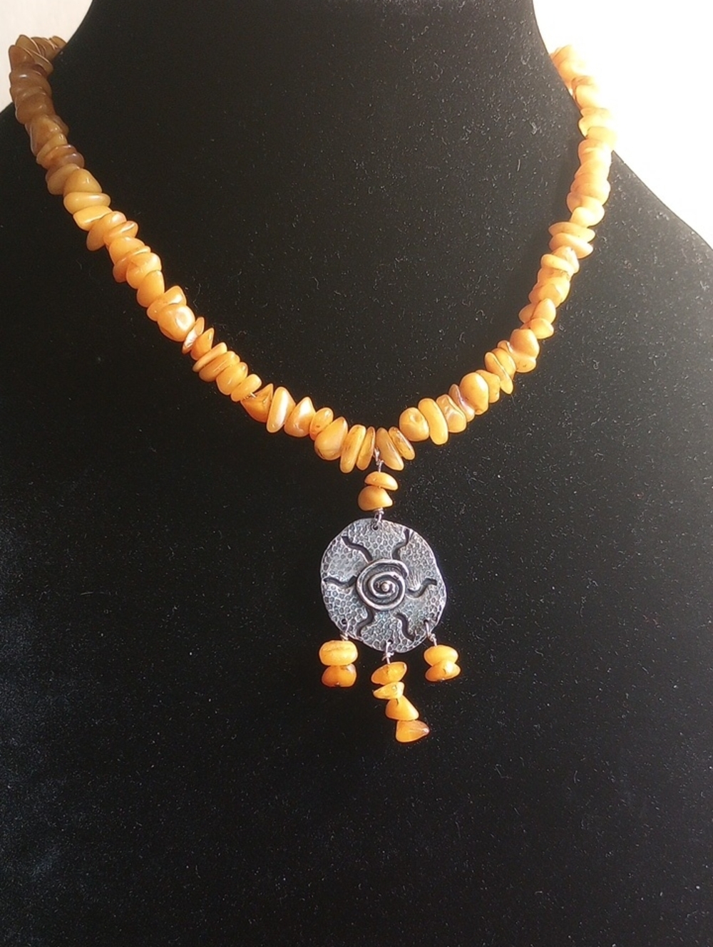 Bultik Amber Necklace,Signet